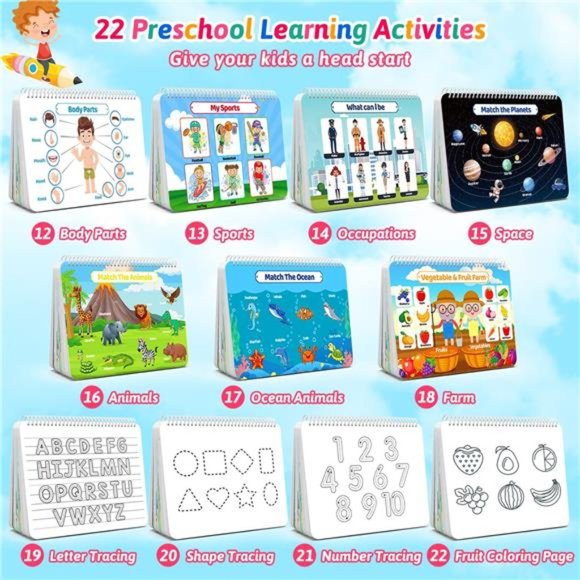 Montessori Preschool Learning Activities Newest Toddler Busy Book Montessori Toy - Picture 2 of 6